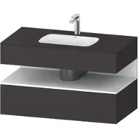 Duravit Collection One lavabo à encastrer avec meuble sous-vasque en console, 1000x550x600mm, niche blanc mat, QA4786018800010, QA4786018800010