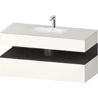 Duravit Collection One lavabo à encastrer avec meuble sous-vasque en console, 1200x550x600mm, niche graphite super mate, QA4787080840010, QA4787080840010