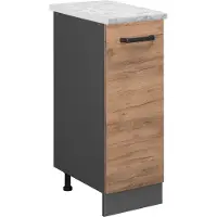 Vicco Armadio cucina dispensa alto R-Line Rovere dorato 30 cm PL Marmo, Model 46206