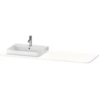 Duravit Console Happy D.2 Plus, 1600x550 mm, 1 découpe à gauche, pour meuble sous-lavabo HP4944, HP4963, HP4973, HP031HL3636, HP031HL3636