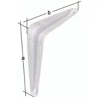 Alberts GAH Staffa L.100 mm H.125 mm acciaio verniciato bianco Portata 39 kg - 348656
