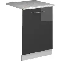 Vicco Pannello frontale della lavastoviglie Fame-Line Antracite lucido 60 cm , PL Marmo, Model 54835