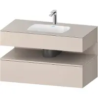 Duravit Collection One lavabo à encastrer avec meuble sous-vasque en console, 1000x550x600mm, niche Taupe Matt, QA4786091910010, QA4786091910010