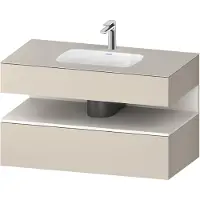 Duravit Collection One lavabo à encastrer avec meuble sous-vasque en console, 1000x550x600mm, niche blanc supermat, QA4786084830010, QA4786084830010