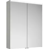 Burgbad Armoires de toilette Eqio avec éclairage LED à poser, 2 portes, 650x800x170mm, SPGS065F2009, SPGS065F2009