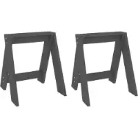 Syfax Sgabelli 2 pz grigio 40x40x45 cm in Legno Massello di Pino