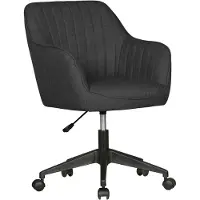 Amstyle Sedia da scrivania MARA in tessuto antracite Sedia girevole di design con