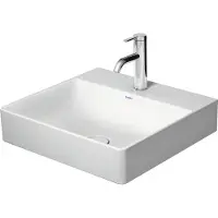Duravit DuraSquare lavabo, 50x47cm, 1 trou pour robinet, sans trop-plein, vitrifié par le dessous, 2353500041, 2353500041