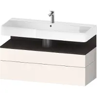 Duravit Collection One Meuble sous-lavabo, 1 tiroir et 1 tiroir, 1190x470x590mm, niche graphite super mate, QA4396080840000, QA4396080840000
