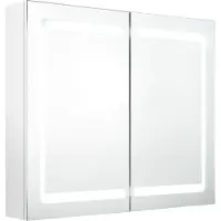 Sonstiges Mobiletto per specchio da bagno Bianco Lucido 80 x 12 x 68 cm