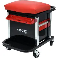 YATO Sgabello da officina con cassetti e ruote