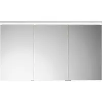 Burgbad Lin20 armoire de toilette éclairage LED, 3 portes, porte du milieu butée à gauche 1200x700x170mm, SPQK120RF5353, SPQK120RF5353