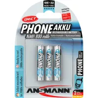 Ansmann Batterie Ricaricabili 1x3 Maxe Nimh Micro Aaa Dect Phone 800mah