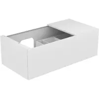 Keuco Mobiletto Edition 11 1050 x 350 x 535 mm a sinistra (apertura 705 mm) con 1 cassettone - laccato bianco testurizzato - 31153380000