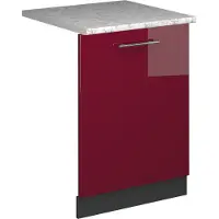 Vicco Pannello frontale della lavastoviglie Fame-Line Bordeaux lucido 60 cm , PL Marmo, Model 54811