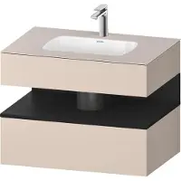 Duravit Collection One lavabo à encastrer avec meuble sous-vasque en console, 800x550x600mm, niche en chêne noir, QA4785016910010, QA4785016910010