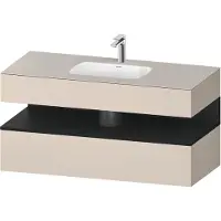 Duravit Collection One lavabo à encastrer avec meuble sous-vasque en console, 1200x550x600mm, niche en chêne noir, QA4787016830000, QA4787016830000