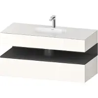 Duravit Collection One lavabo à encastrer avec meuble sous-vasque en console, 1200x550x600mm, niche graphite mat, QA4787049220000, QA4787049220000