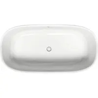 Duravit Zencha baignoire balnéo, en îlot, garniture de vidage et de trop-plein blanche, système Air, 1800x900mm, blanc mat, 760463000AS0000, 760463000AS0000