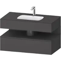 Duravit Collection One lavabo à encastrer avec meuble sous-vasque en console, 1000x550x600mm, niche graphite mat, QA4786049490000, QA4786049490000