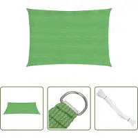 The Living Store Tenda da sole 160 g/m² verde chiaro 3x5 m HDPE