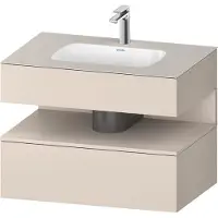 Duravit Collection One lavabo à encastrer avec meuble sous-vasque en console, 800x550x600mm, niche Taupe Matt, QA4785091830010, QA4785091830010