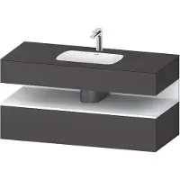 Duravit Collection One lavabo à encastrer avec meuble sous-vasque en console, 1200x550x600mm, niche blanc mat, QA4787018490000, QA4787018490000