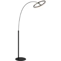 Globo Lampada LED da pavimento Della, altezza 190 cm, nero/grigio scuro, metallo