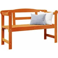 Syfax Panchina da esterno 2 -Seater 119 x 44 x 76 cm Pino massello