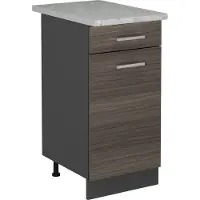 Vicco Mobiletto base per cucina R-Line Grigio nobile 40 cm PL Marmo, Model 54132
