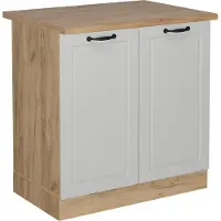 Vicco Mobile lavello cucina R-Line Bianco rustico 80 cm , PL Rovere, Model 54145