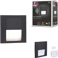 Paulmann Lampada da incasso a LED Tsaro, nera, in plastica, 2700 K