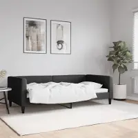 Prolenta Maison Exclusive - Letto a giorno nero, 90x190 cm, rivestito in tessuto