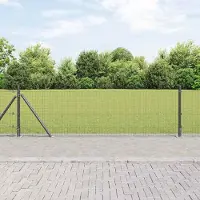 Syfax Recinzione Metallica Saldato con Base in Cemento 10 x 0,6 m