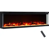 IN & OUT HOUSE GmbH Camino elettrico da incasso BALDERIA Orson 60 – Potenza termica fino a 1800 W, nero