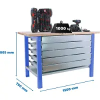 Simonwork (bancos De Trabajo) Banco Da Lavoro Bt6 Pro 5box 865x1500x750 Mm