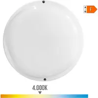 EDM Lampada da parete a bacchetta 32446 Bianco Plastica F 18 W 120 W 1820 LM Sensore di movimento a luce rotonda (4000 K)