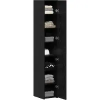 Syfax Credenza 2 pcs Rovere Nero 30 x 42,5 x 185 cm