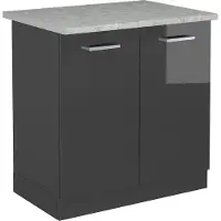 Vicco Mobile lavello cucina R-Line Antracite lucido 80 cm PL Marmo, Model 53663