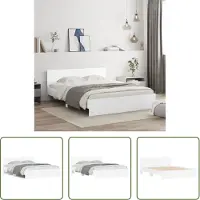 The Living Store Struttura letto con testiera bianca 150x200 cm