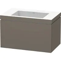 Duravit L-Cube c-bonded Ensemble suspendu, 1 tiroir, sans trop-plein, sans trou pour robinetterie, 800x500x480mm, LC6917N9090, LC6917N9090