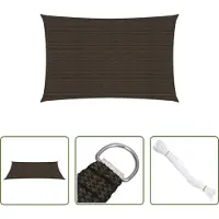 The Living Store Tenda da sole 160 g/m² Marrone 3x6 m HDPE