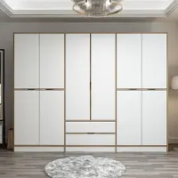 Skye Decor , Elina - 7927, armadio, Dore, 100 % PANNELLI DI PARTICELLE RIVESTITI IN MELAMMINA, 277 x 52 x 208 cm
