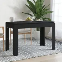 Prolenta Maison Exclusive - Tavolo da pranzo nero 120x60x76 cm Materiale ligneo