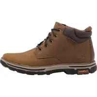 SKECHERS per uomo. 204394 Tronchetto Segment 2.0 Brodgen in pelle marrone (41), Basso, Stringhe, Casual