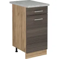 Vicco Mobiletto base per cucina R-Line Grigio nobile 40 cm PL Marmo, Model 53432