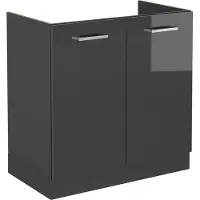 Vicco Mobile lavello cucina R-Line Antracite lucido 80 cm senza piano di lavoro, Model 53425