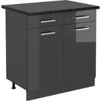 Vicco Mobiletto base per cucina R-Line Antracite lucido 80 cm , PL Antracite, Model 54135
