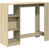Syfax Tavolo Bar con Ripiano Rovere Sonoma 124x46x103,5cm Multistrato
