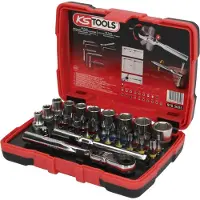 Ks Tools TORSIONpower - Set di cricchetti e chiavi a bussola - 33 pezzi - in valigetta